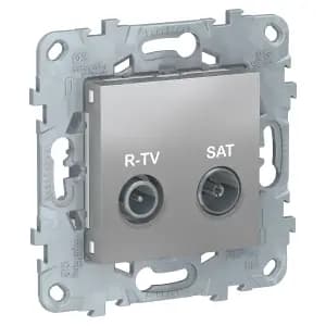 Розетка R-TV/SAT Unica New одиночная (алюминий)