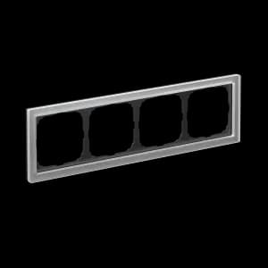 Рамка Schneider Systeme ArtGallery Pure, 4 поста (Стекло Алюминий)
