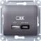Зарядное устройство USB Schneider, USB-A + USB-C, 45Вт (Графит)