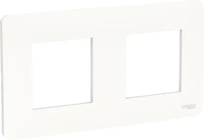 Рамка Schneider Studio, 2 поста, белая