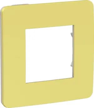 Рамка Schneider Studio Color, 1 пост (зеленое яблоко/бежевый)