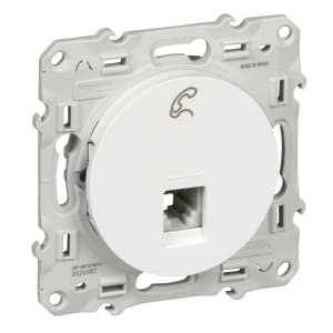 Розетка телефонная RJ12 Schneider Odace (белый)