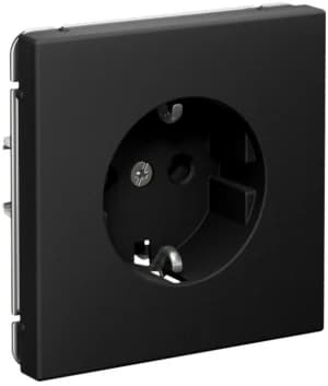 Розетка электрическая Schneider на автозажимах (Карбон)