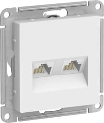 Розетка информационная RJ45 двойная категория 5e (Лотос)