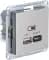 Зарядное устройство USB Schneider, USB-A 1.5A + USB-C 3A 45Вт, 2.25A (Шампань)