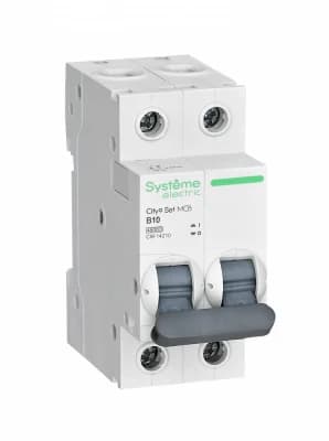 Автоматический выключатель Systeme City9 - 2P - 10A - B - 4.5kA - 2M