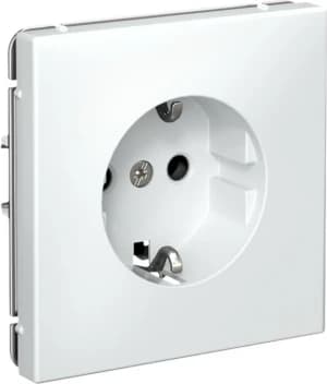 Розетка электрическая Schneider на автозажимах (Белый)