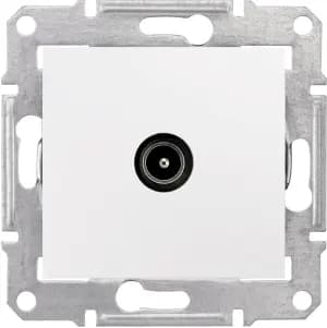 Розетка телевизионная Sedna оконечная, 1 dB (белый)