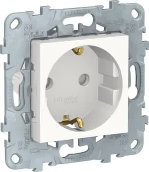 Розетка электрическая Schneider со шторками (Белый)