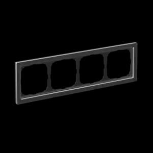 Рамка Schneider Systeme ArtGallery Pure, 4 поста (Чёрное матовое стекло)