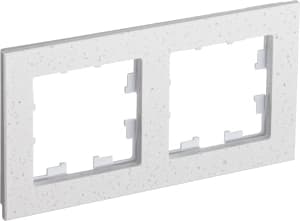Рамка Systeme AtlasDesign Nature, 2 поста (Крем Роял (мрамор))