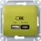 Зарядное устройство USB Schneider, USB-A + USB-C, 45Вт (Фисташковый)