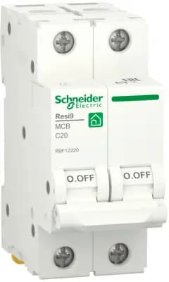 Автоматический выключатель Schneider Resi9 - 2P - 20A - C - 6kA - 1M - 400В