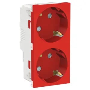 Розетка электрическая Schneider Unica Modular (красный)