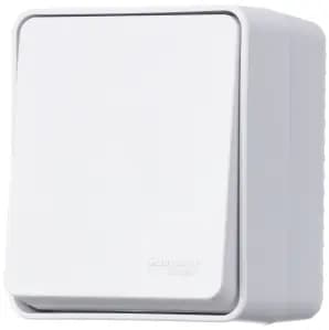 Влагозащищенный одноклавишный переключатель IP54 (Белый)