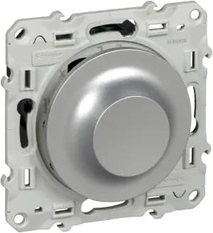 Cветорегулятор Odace LED поворотно-нажимной универсальный 4-400 Вт (Алюминий)