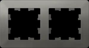 Рамка Systeme AtlasDesign AIR, 2 поста (сталь)