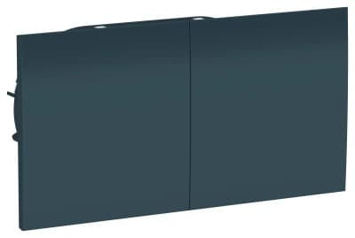Розетка электрическая двойная со шторками с сдвижными крышками Schneider AtlasDesign (Изумруд)
