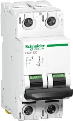 Автоматический выключатель Schneider Acti 9 C60H-DC - DC - 2P - 50A - C - 10kA - 4M - 440В