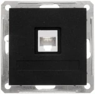 Розетка информационная RJ45 категория 5e Schneider W59 (Чёрный бархат)