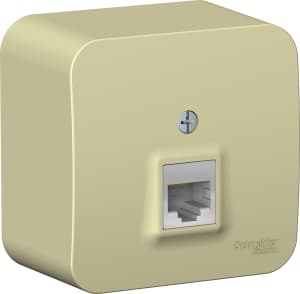 BLANCA О/У РОЗЕТКА компьютерная RJ45, кат.5E, ИЗОЛ.ПЛ.,БЕЖЕВЫЙ
