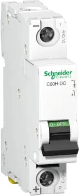 Автоматический выключатель Schneider Acti 9 C60H-DC - DC - 1P - 5A - C - 10kA - 1M