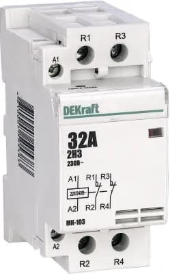 Модульный контактор 2НЗ 40А 230В МК-103 DEKraft