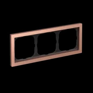 Рамка Schneider Systeme ArtGallery Pure, 3 поста (Металл / Медь)