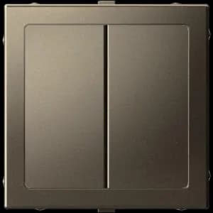 Двухклавишный перекрёстный переключатель (Мокко) AtlasDesign с адаптером ArtGallery