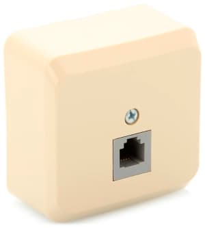 Розетка телефонная RJ11 Schneider Этюд (кремовый)
