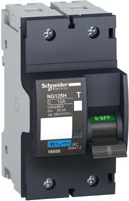 Автоматический выключатель Schneider Acti9 NG125H - 2P - 10A - C - 36kA - 3M