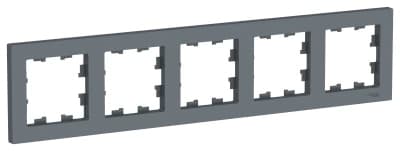 Рамка Systeme AtlasDesign, 5 постов (Грифель)