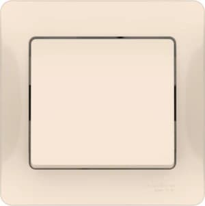 Одноклавишный выключатель на автозажимах (Бежевый)