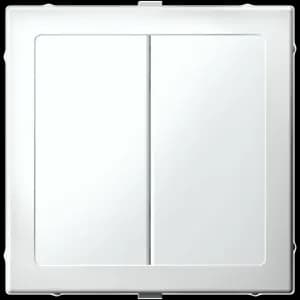 Двухклавишный перекрёстный переключатель (Белый) AtlasDesign с адаптером ArtGallery