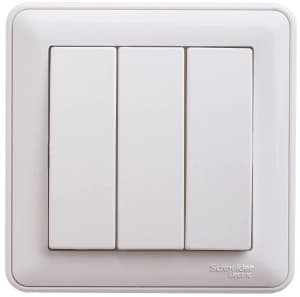 Трёхклавишный выключатель (Белый)