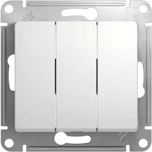 Трёхклавишный выключатель (Белый)