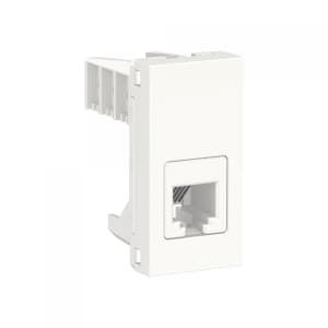 Розетка телефонная Schneider Unica Modular (белый)