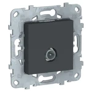 Розетка TV Unica New одиночная (антрацит)