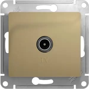 Розетка телевизионная проходная Glossa (титан)
