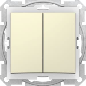 Влагозащищенный двухклавишный выключатель IP44 (Бежевый)