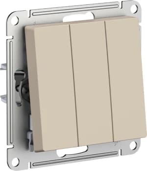 Трёхклавишный выключатель (Песочный)