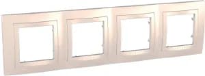 Рамка с декоративным элементом, 4 места (бежевый)