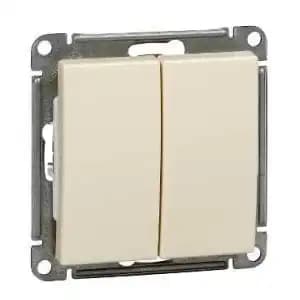 Двухклавишный выключатель (Слоновая кость)