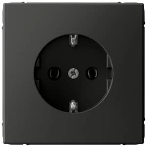 Розетка электрическая Schneider на автозажимах (Базальт)