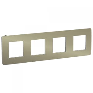 Рамка Schneider Studio Metal, 4 поста (бронза/антрацит)