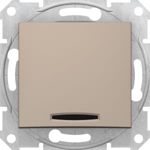 Одноклавишный выключатель с индикацией (Титан)