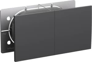 Розетка электрическая двойная со шторками с сдвижными крышками Schneider AtlasDesign (Базальт)