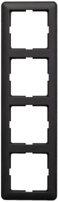Рамка Schneider W59, 4 поста (Чёрный бархат)