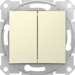 Двухклавишный переключатель (Бежевый)