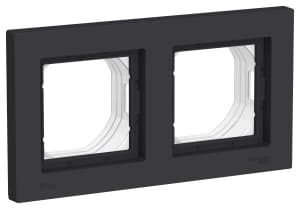 Рамка Systeme AtlasDesign влагозащищенная, 2 поста (Карбон)